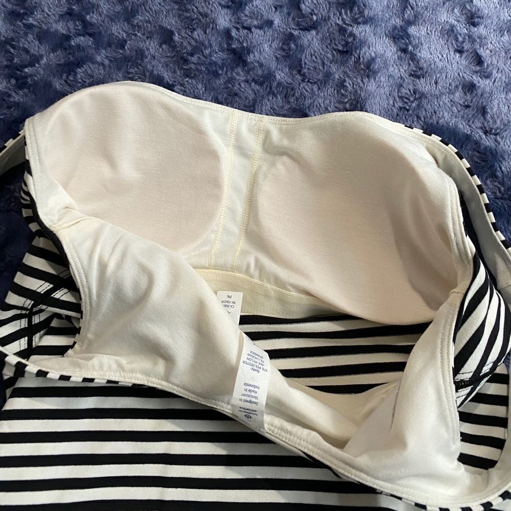 Lululemon Amala Black & White Striped Tank top 6 - Picture 7 of 11